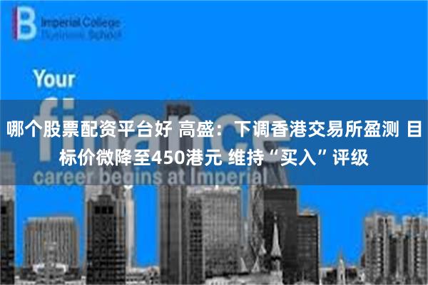 哪个股票配资平台好 高盛：下调香港交易所盈测 目标价微降至450港元 维持“买入”评级