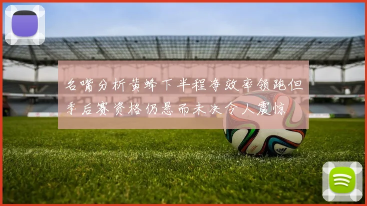 名嘴分析黄蜂下半程净效率领跑但季后赛资格仍悬而未决令人震惊